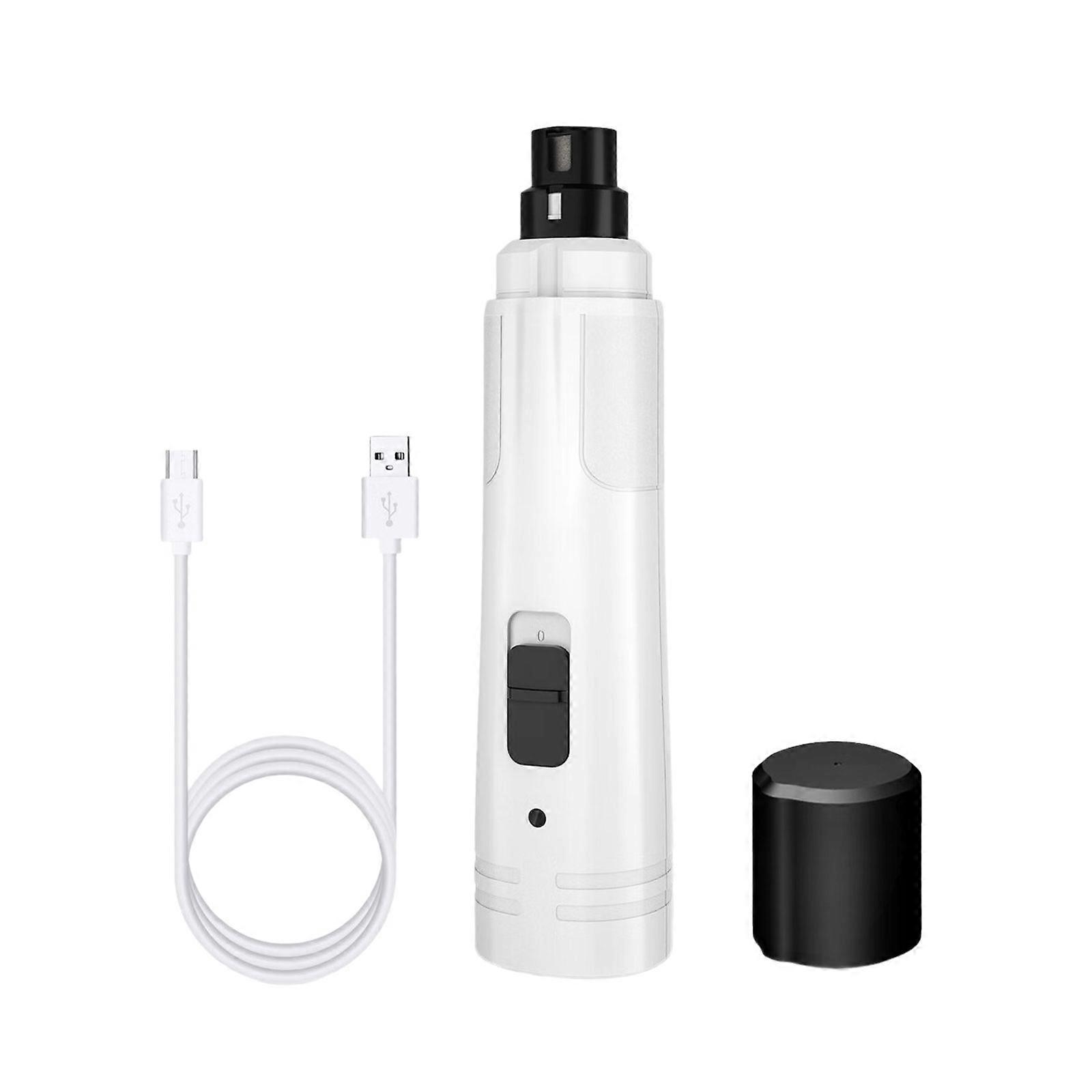 Advanced Pet Nail File With Quiet Operations And USB C Charging For Easy Nail Maintenance  White