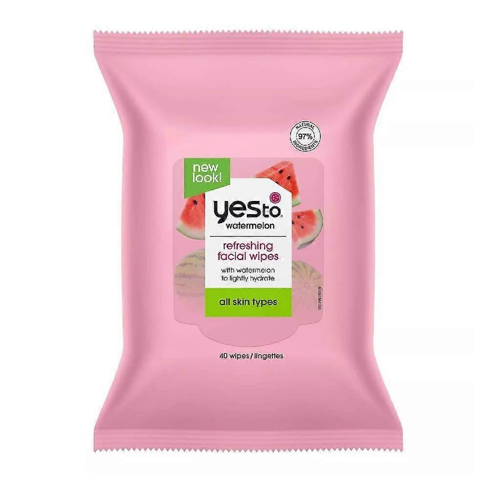 Yes To Watermelon Super Fresh Facial Wipes, 40 Ea