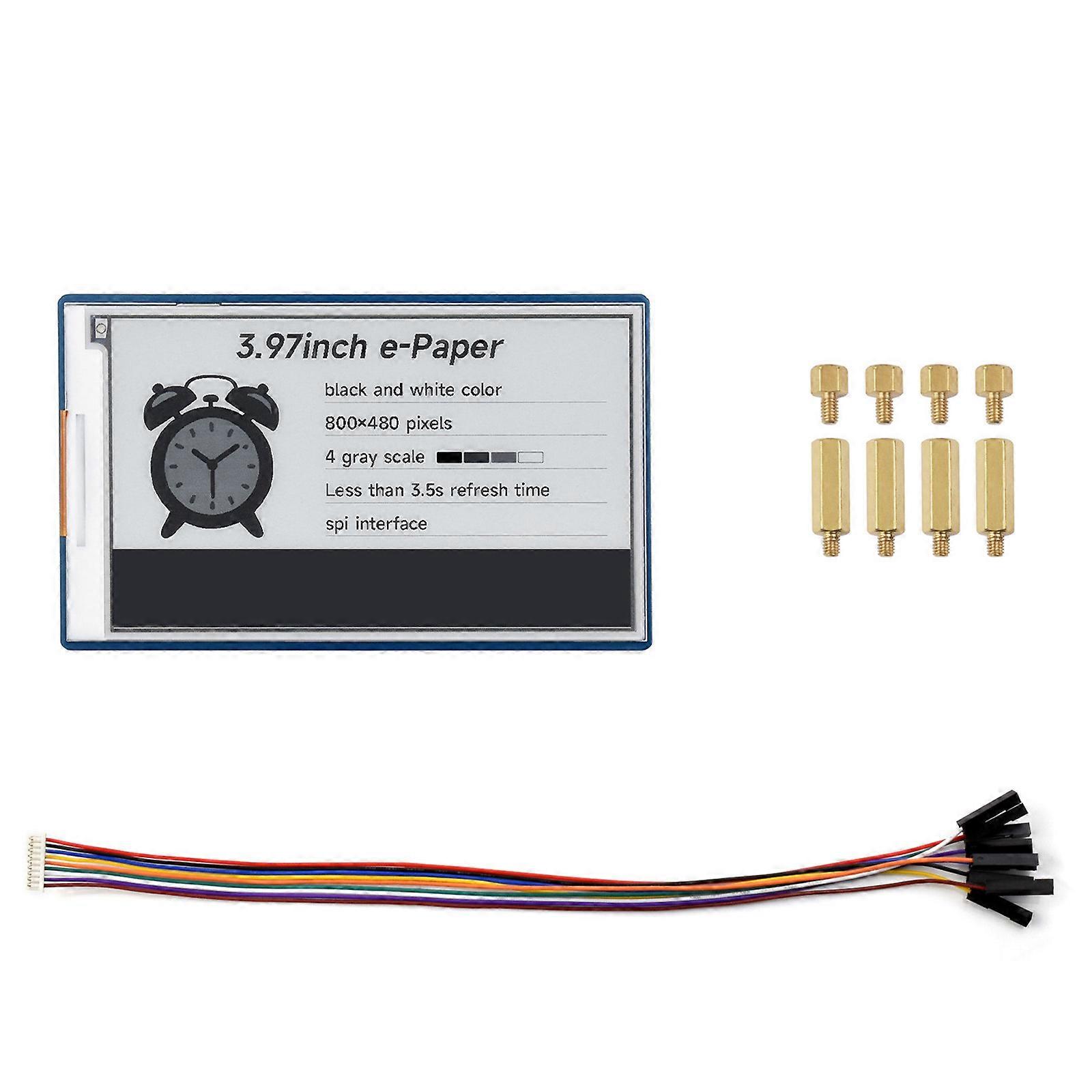 3.97inch Low Power E Paper Screen 800x480 Wide Viewing For RPi Development Boards And Dashboards Applications Multicolor