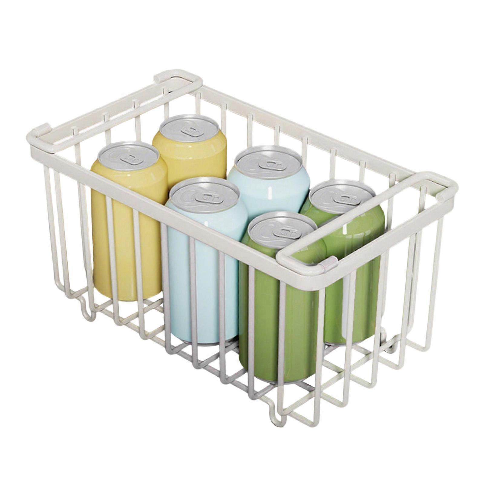 Strong Modifiable Refrigerator Shelf Planner Oxidation Resistant Metal Storage Rack For Efficient Food Categorization  White