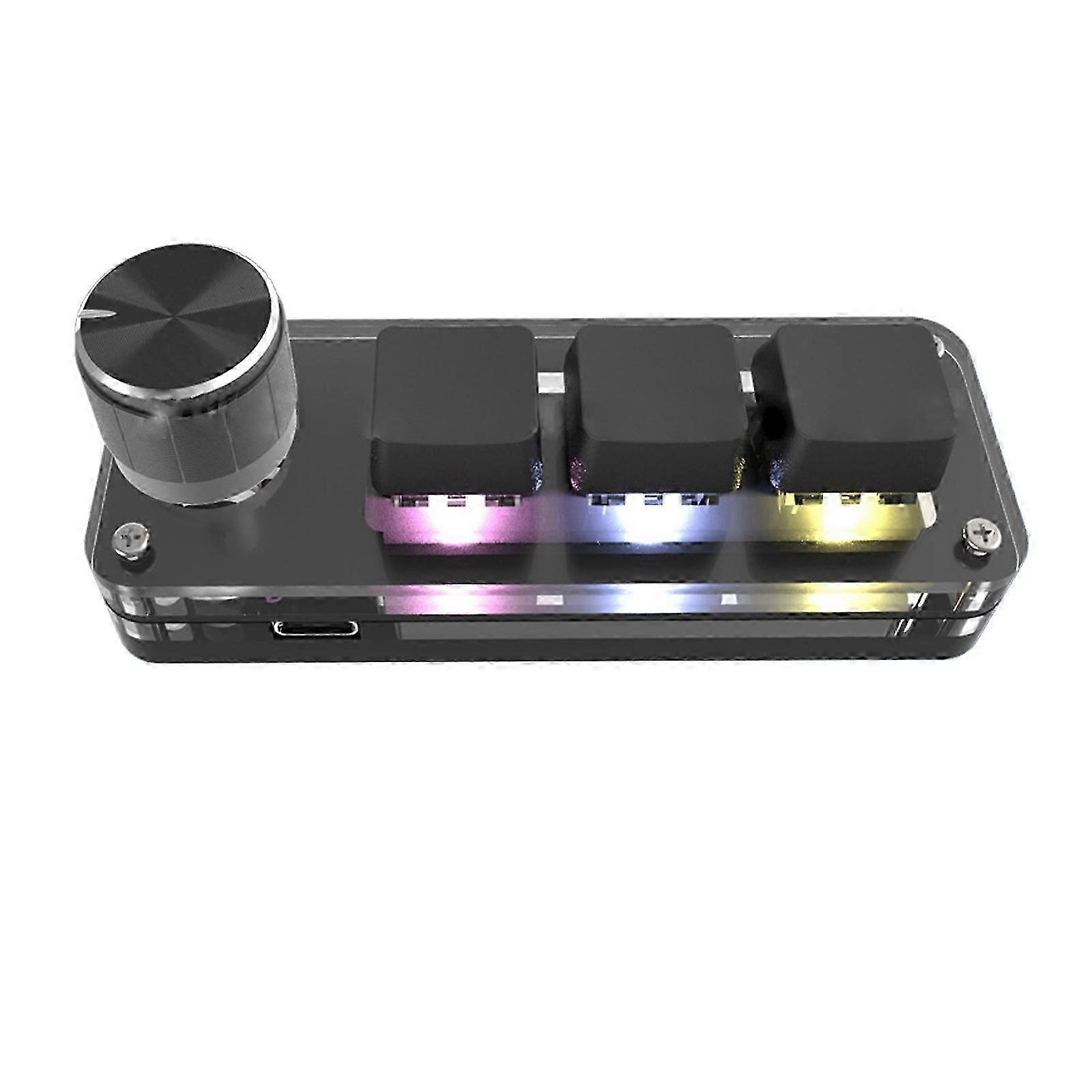 25-26 3 Keys Knob Rgb Gaming Keyboard Programming Keypad Mini Mechanical Keyboard Custom Keyboard macro K