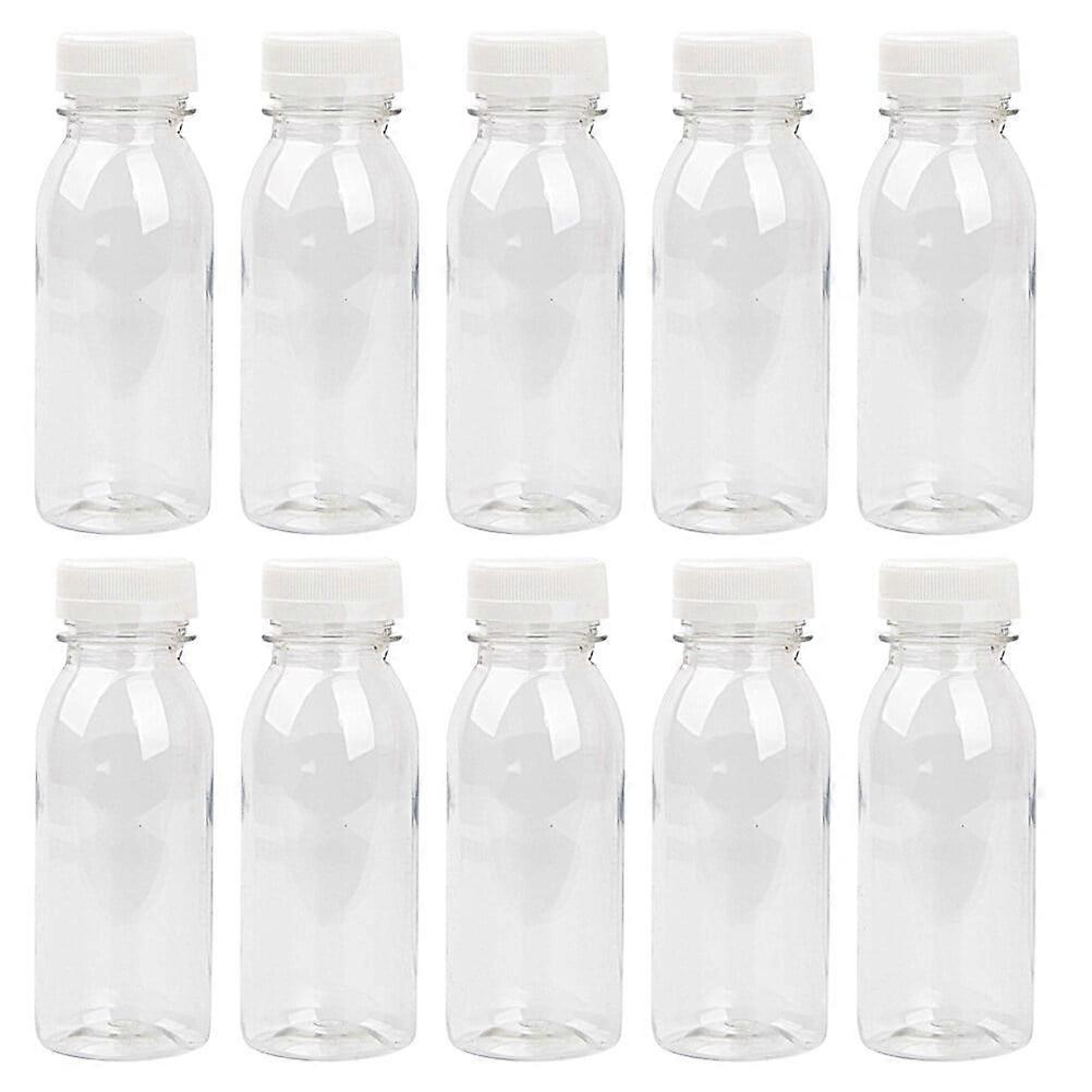 Eease 12pcs 200ml PET Juice Bottles with Tamper Evident Caps