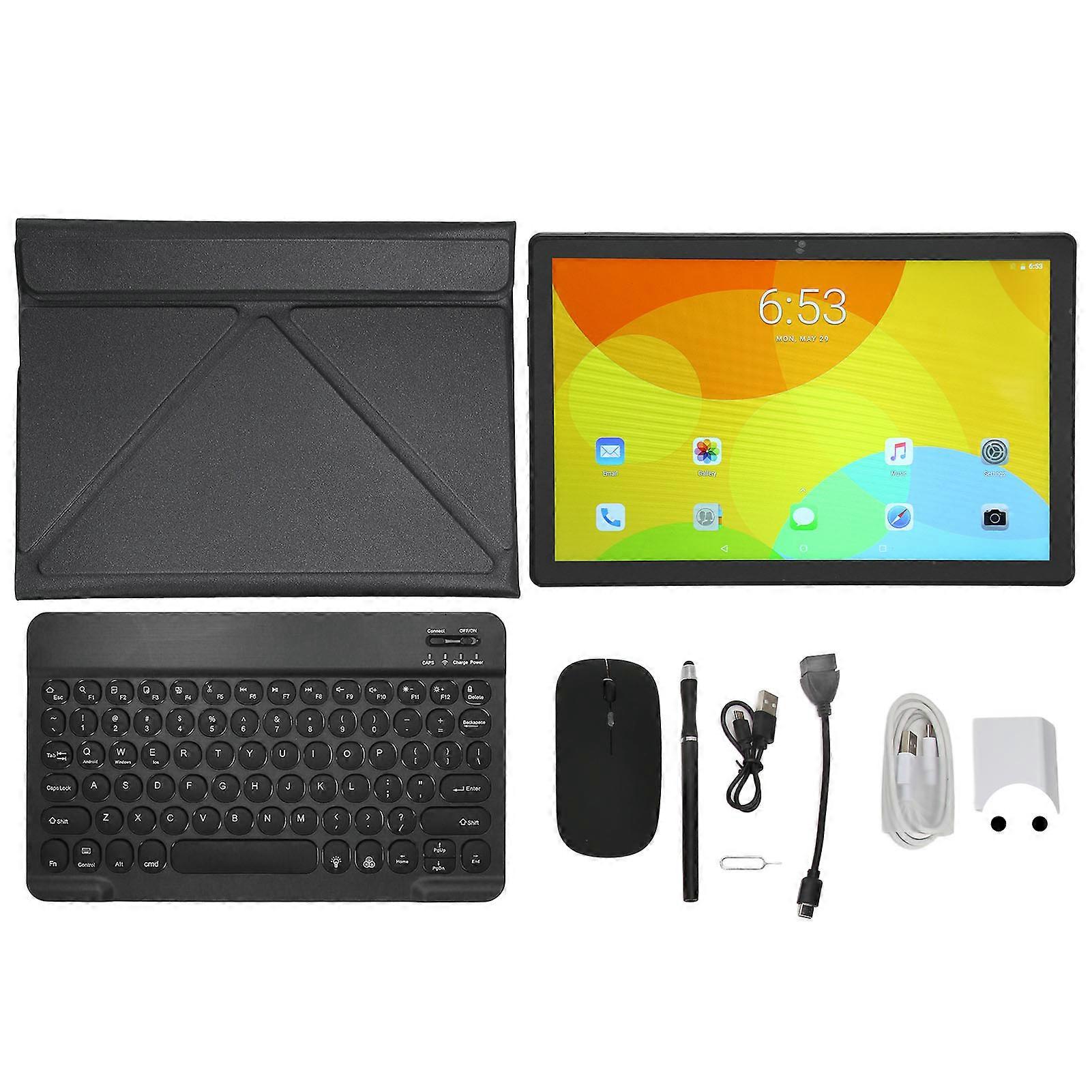 2 in 1 Tablet 10.1in with Keyboard Mouse 12GB RAM 256GB ROM 4G LTE 5G WiFi Android 11.0
