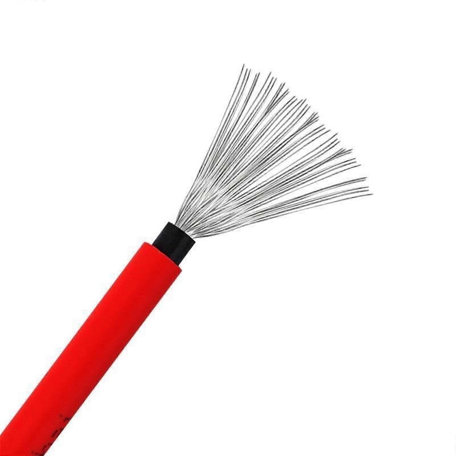 Solar Panel Extension Cable 6AWG Tinned Copper Wire Double Sheath Black Red for PV System 1m
