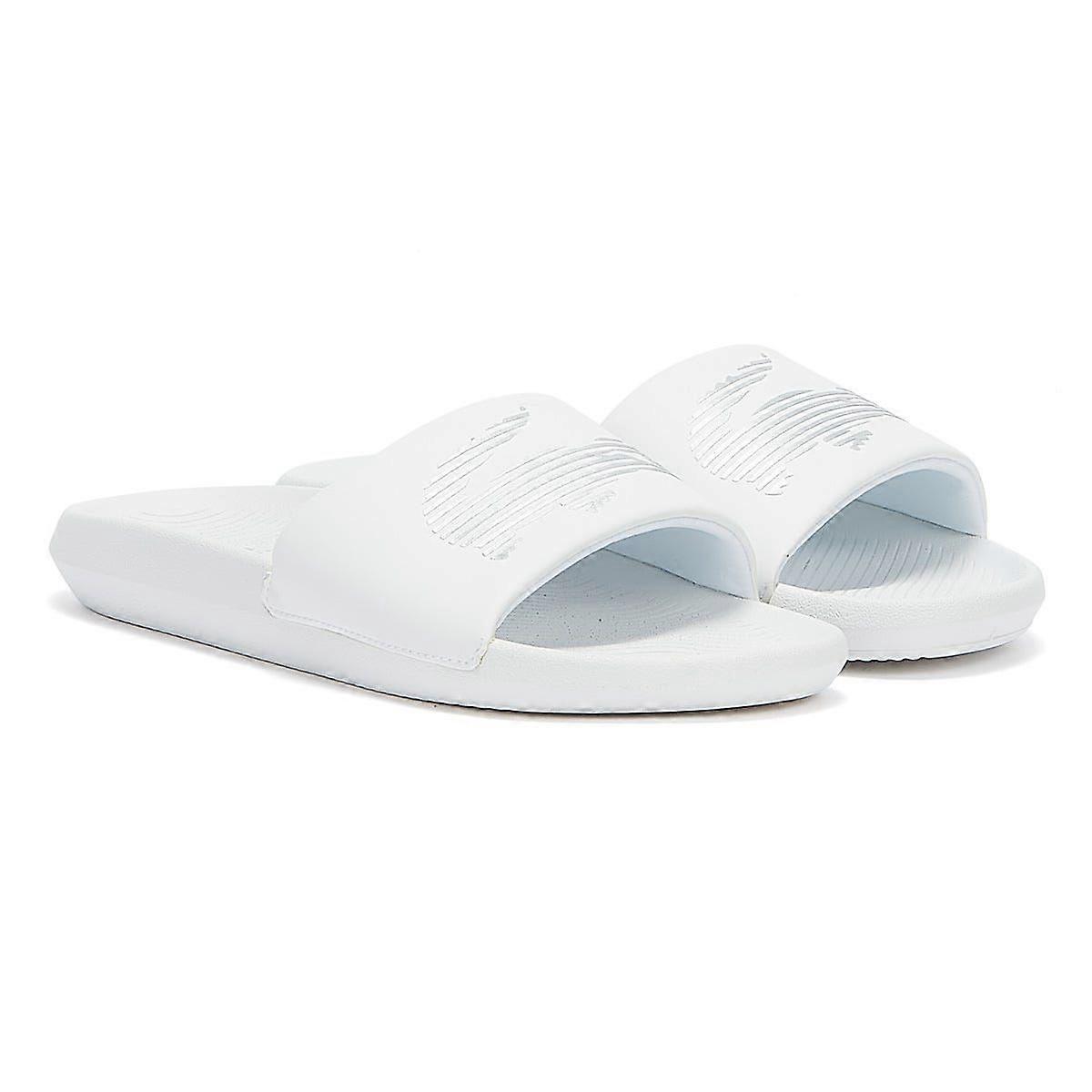 Lacoste Croco Mens White / Silver Slides