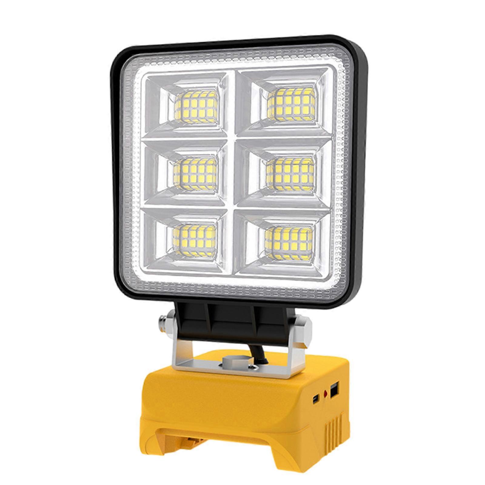 48W Portable LED Work Light 5200LM Cordless Work Light Adjustable Base Rechargeable LED Flood Light Outdoor Multicolor