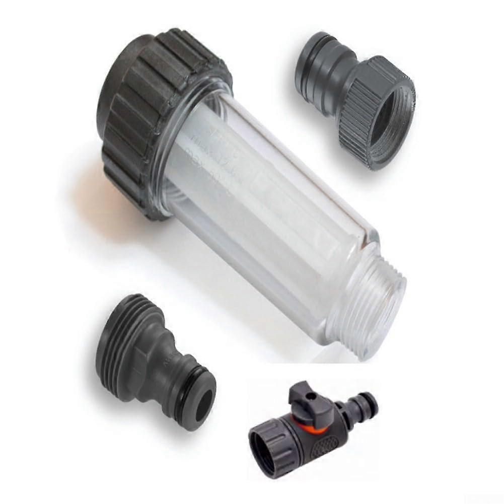 Pressure Washer Water Filter Set with Adapter for Inlet Hose Connection, 2 Pack