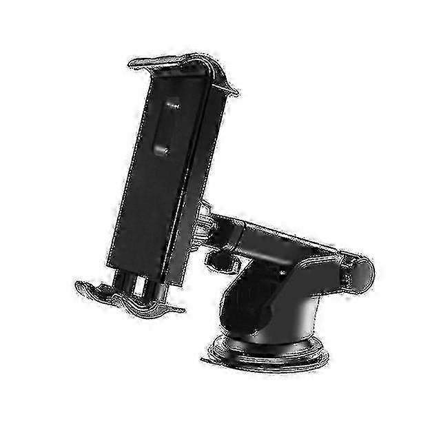 Universal Black PC Car Tablet Holder Mount for iPad & Phone - Adjustable Dashboard Mount for Secure Device Support