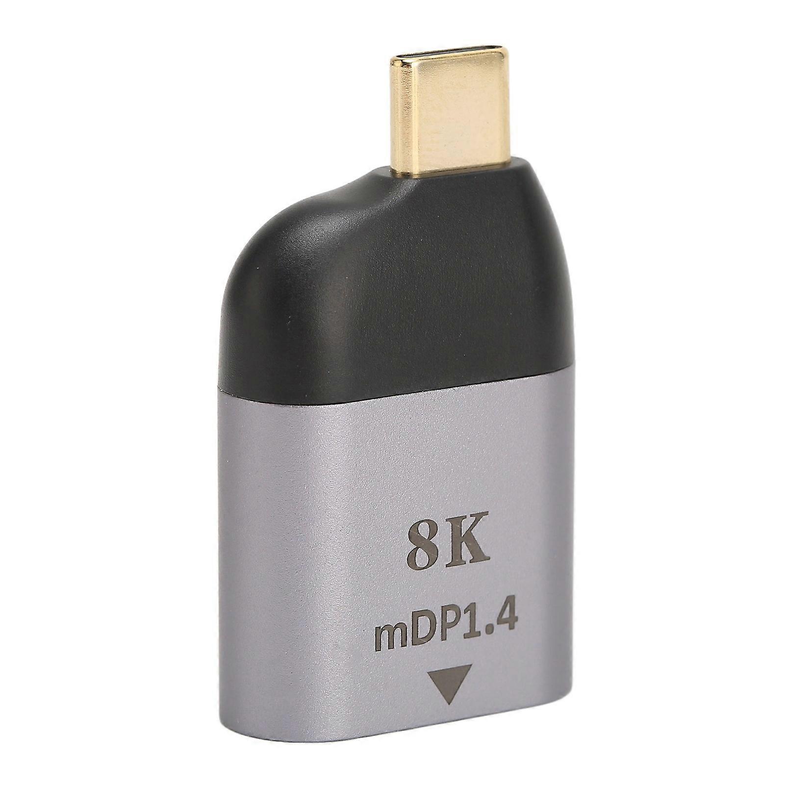 USB C to Mini DisplayPort Adapter Small Plug And Play 8K 60Hz Usb Type C Male To Mini DP Female Adapter