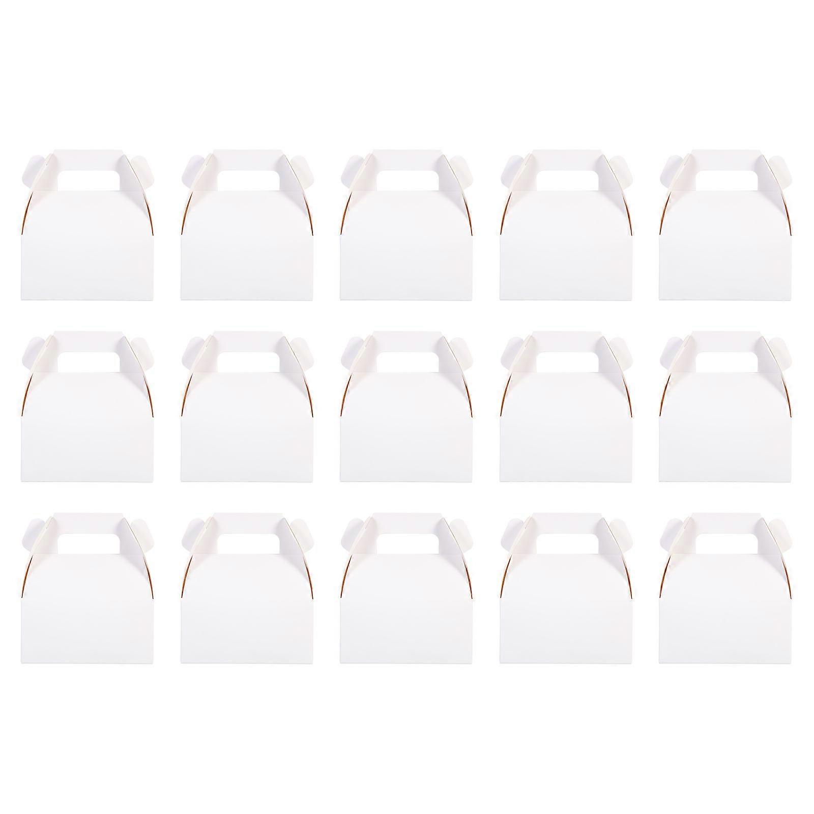 20Pcs Kraft Paper Food Box for Storage Use White Durable Favor Boxes