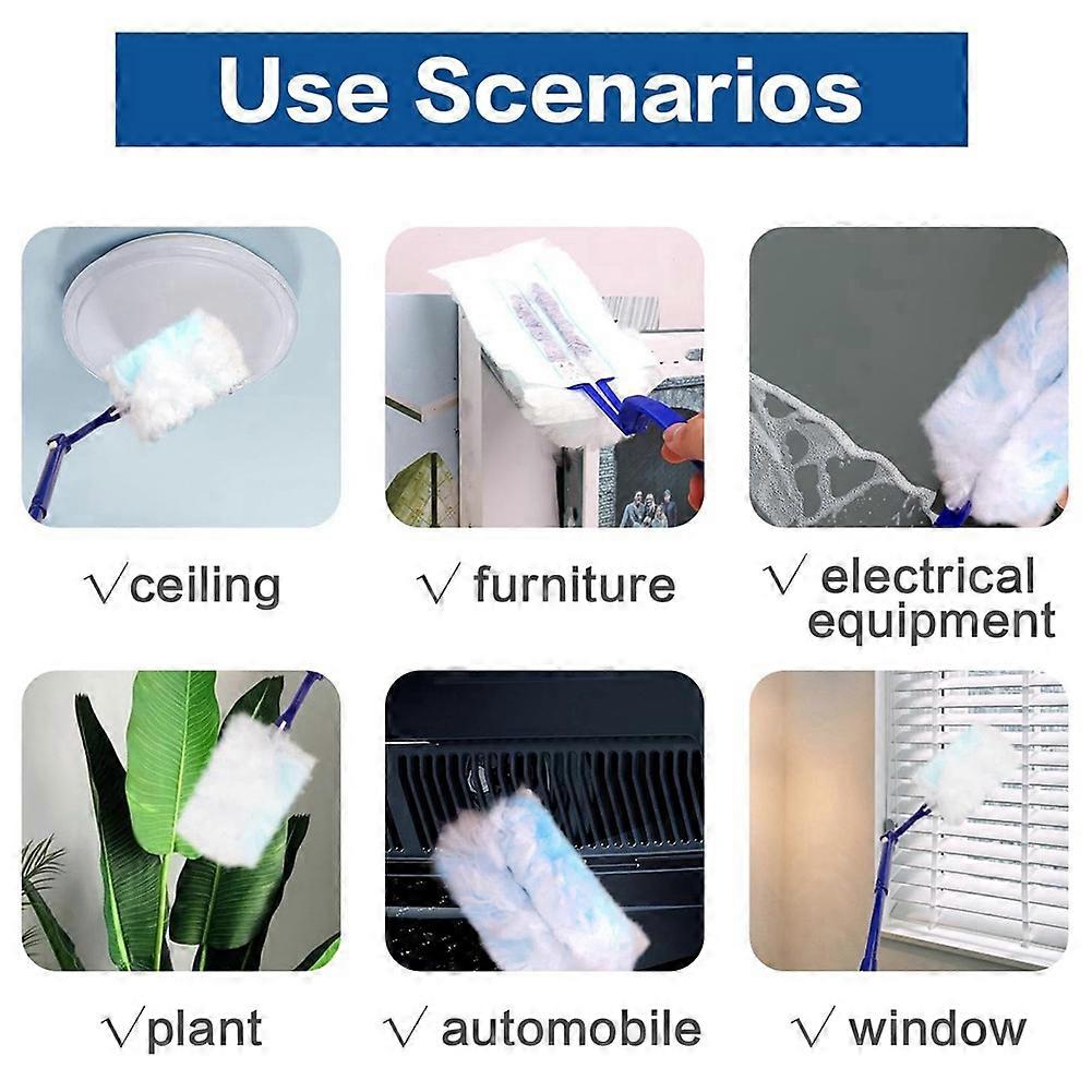 B Replace Heads Disposable Duster Refills Bulk Replacement Head for Cleaning Home Office Blinds Car Surface Duster Clean