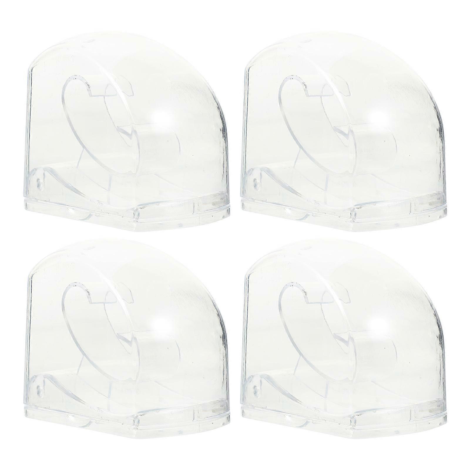 Transparent Watch Display Boxes for Storage 4Pcs Plastic Watch Containers Home Use