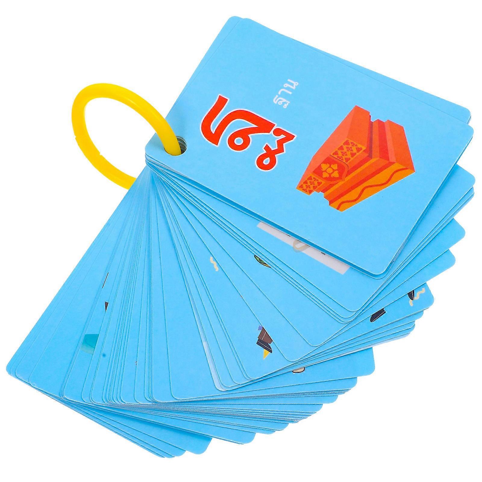 Learning Cards Thai Language Flash Cards for Vocabulary Building 90Pcs