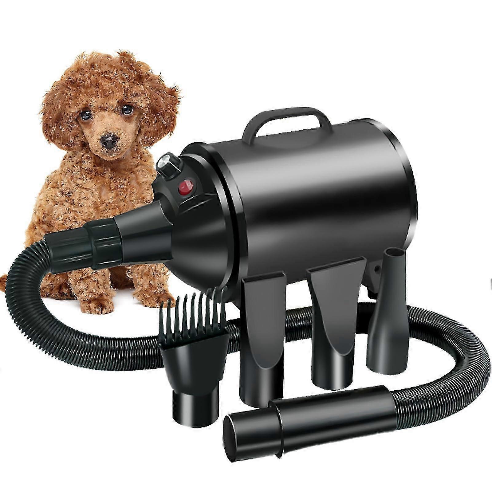 Adjustable pet blower with 4 nozzles for dog grooming