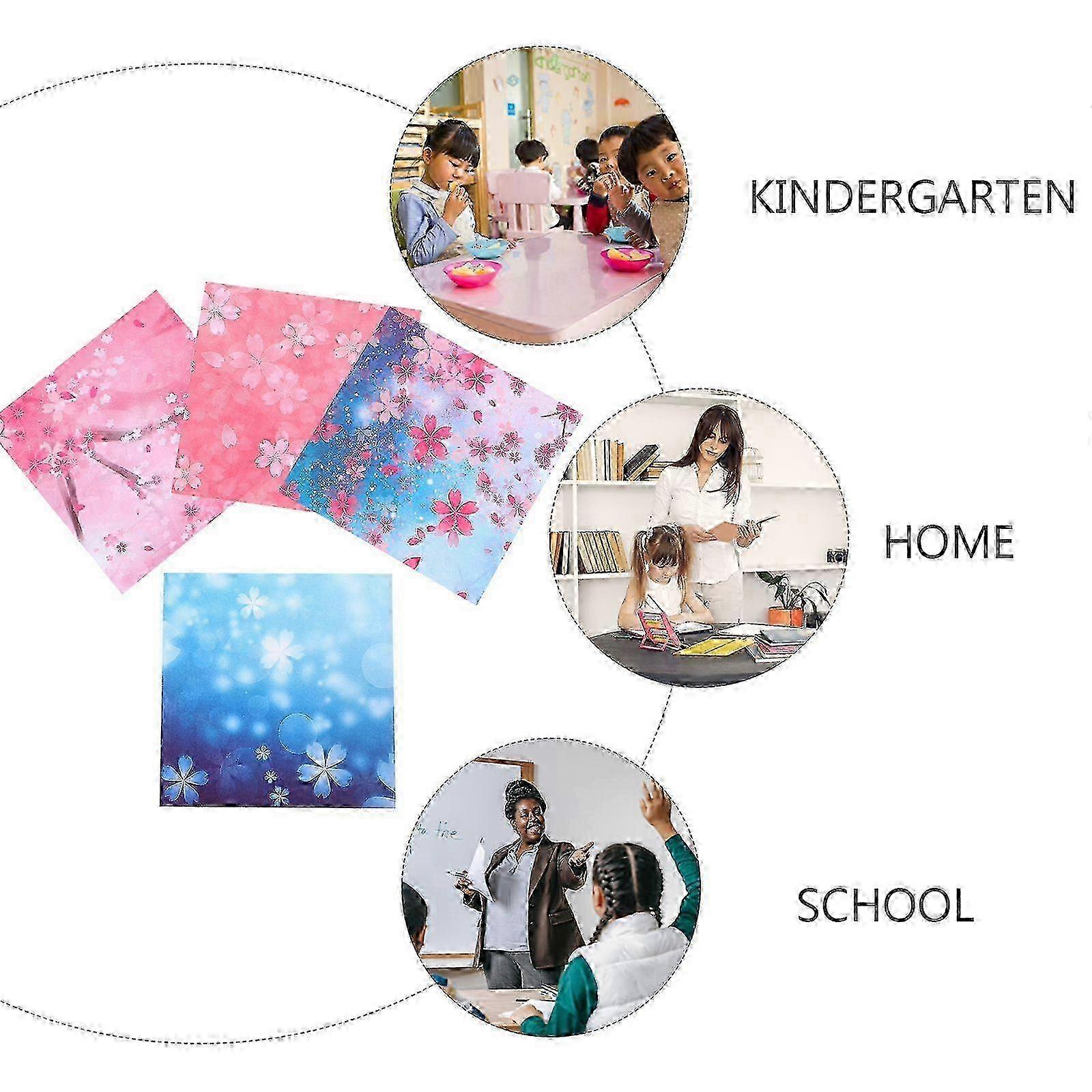 w 400 Sheets of Folding Colorful Paper Adorable Pattern Origami DIY Paper