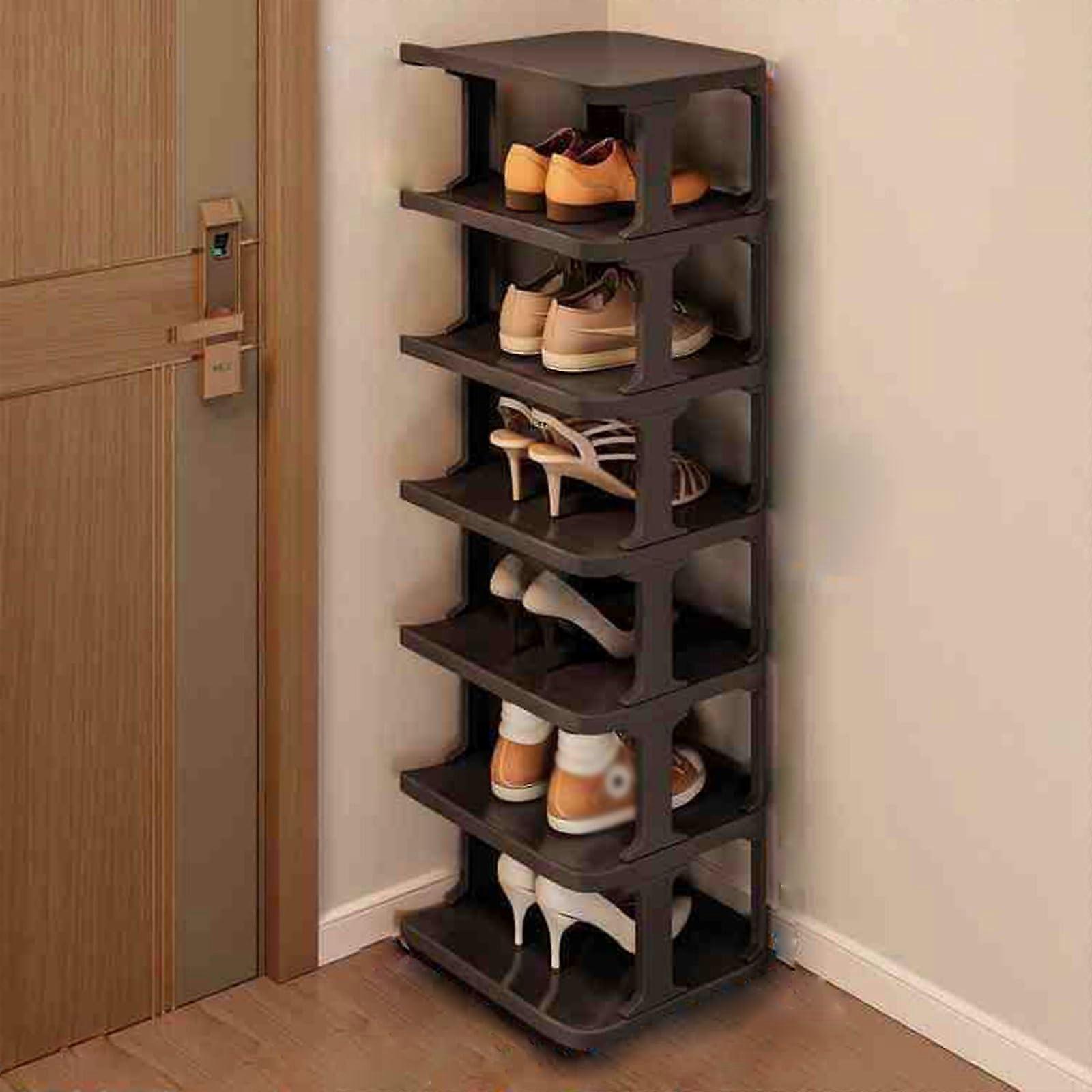 Shoe Storage Cabinet with Shelves, SpaceSaving Entryway Organizer for Home, Black or White 94cm