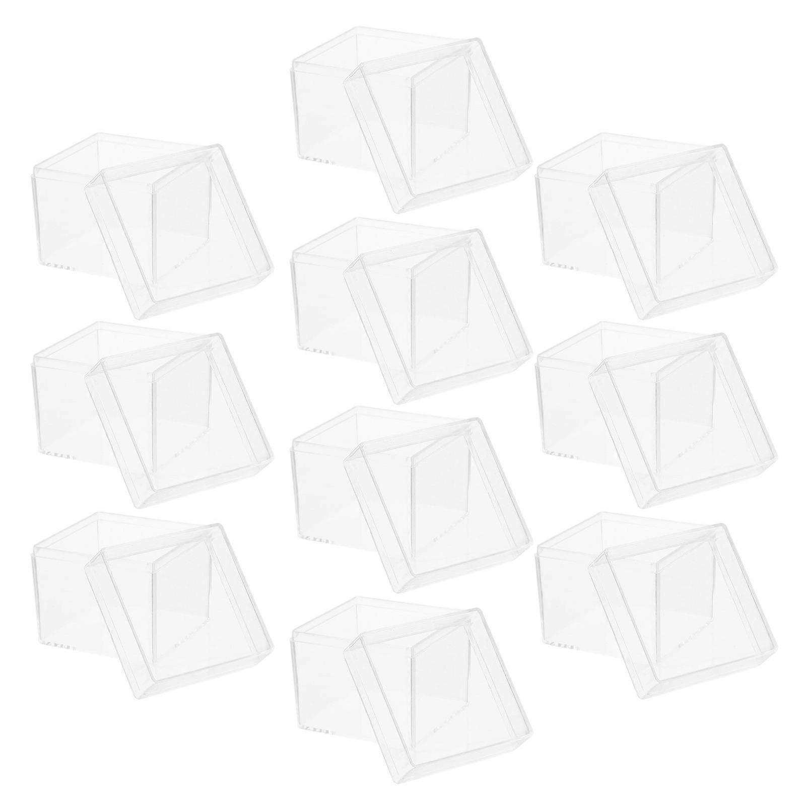 Clear Square Storage Box with Lid for Jewelry Storage 24Pcs Set