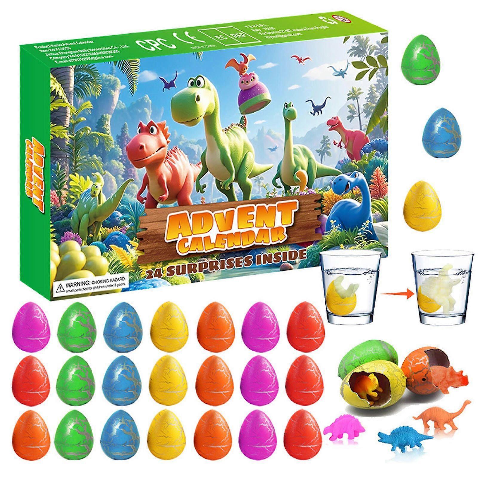 Christmas Advent Calendar For Kids with 24 Dinosaur Eggs, Surprise Mini Dino Figures Inside, Countdown Calendar For Christmas Decor & Xmas Gift For Bo