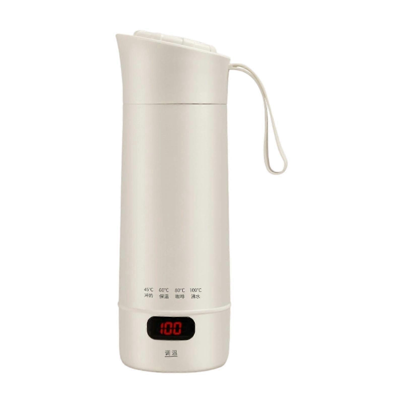 Travel Electric Kettle with Digital Temperature Display, Fast Boiling Leakproof Car Cup