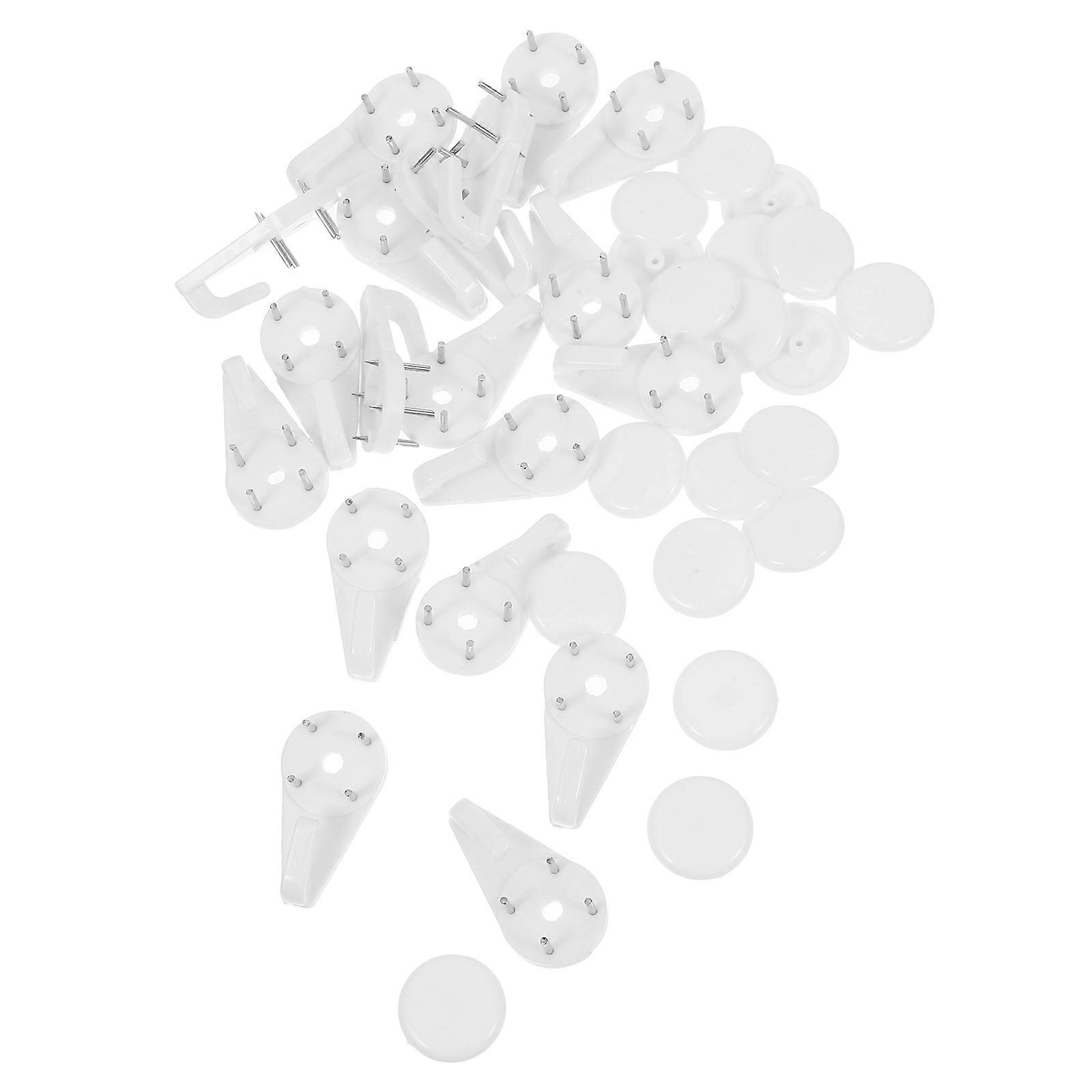 Picture Frame Hooks Plastic Invisible Hooks for Hanging Clothes 20Sets