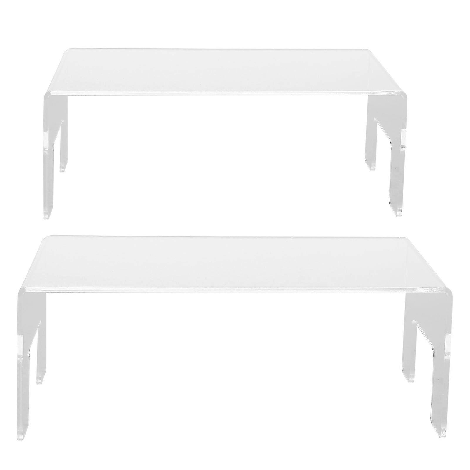 Plastic Clear Display Stand Acrylic for Display Use 2Pcs Transparent Risers