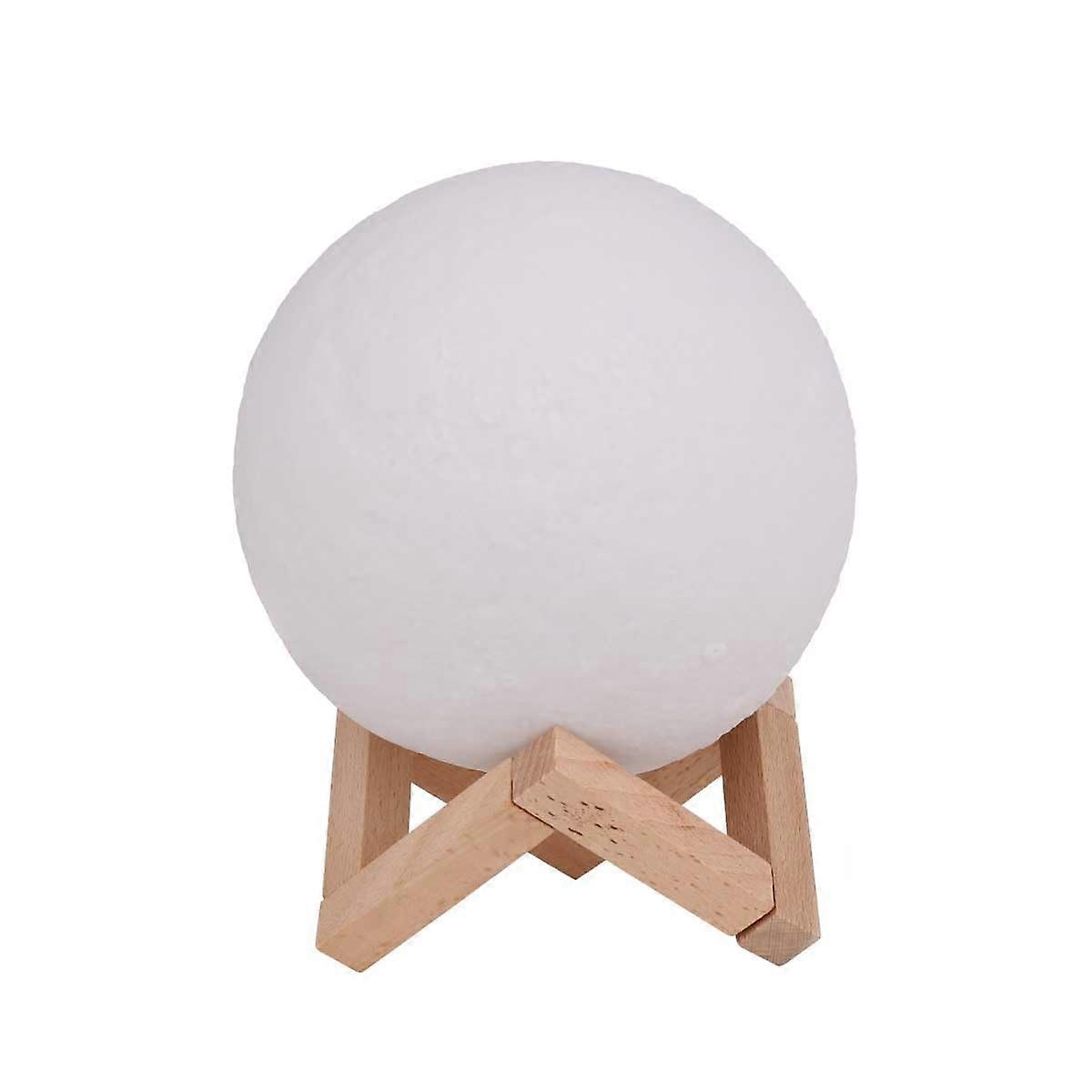 Moon Lamp 5.9 Inch 3D Moon Light with 16 Colors Remote Control Rechargeable Battery Wooden Stand