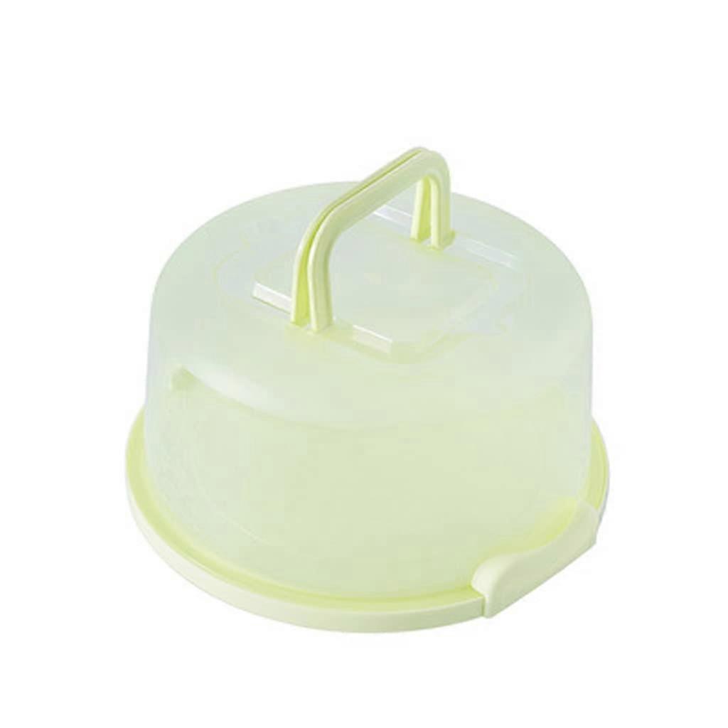Round Cake Carrier with Lid and Handle, Plastic Cake Storage Box for Parties, Blue Green