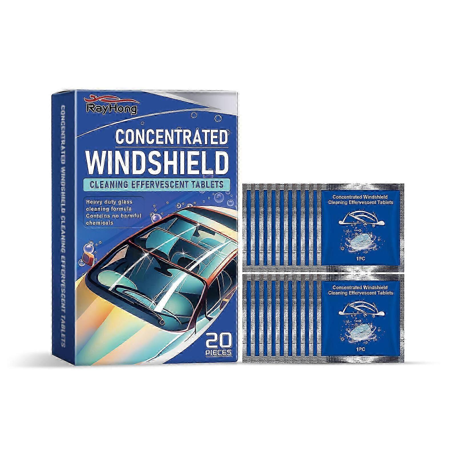 Car Windshield Cleaning Tablets - Waterproof, Stain Removal, Easy Use, 20 Pack