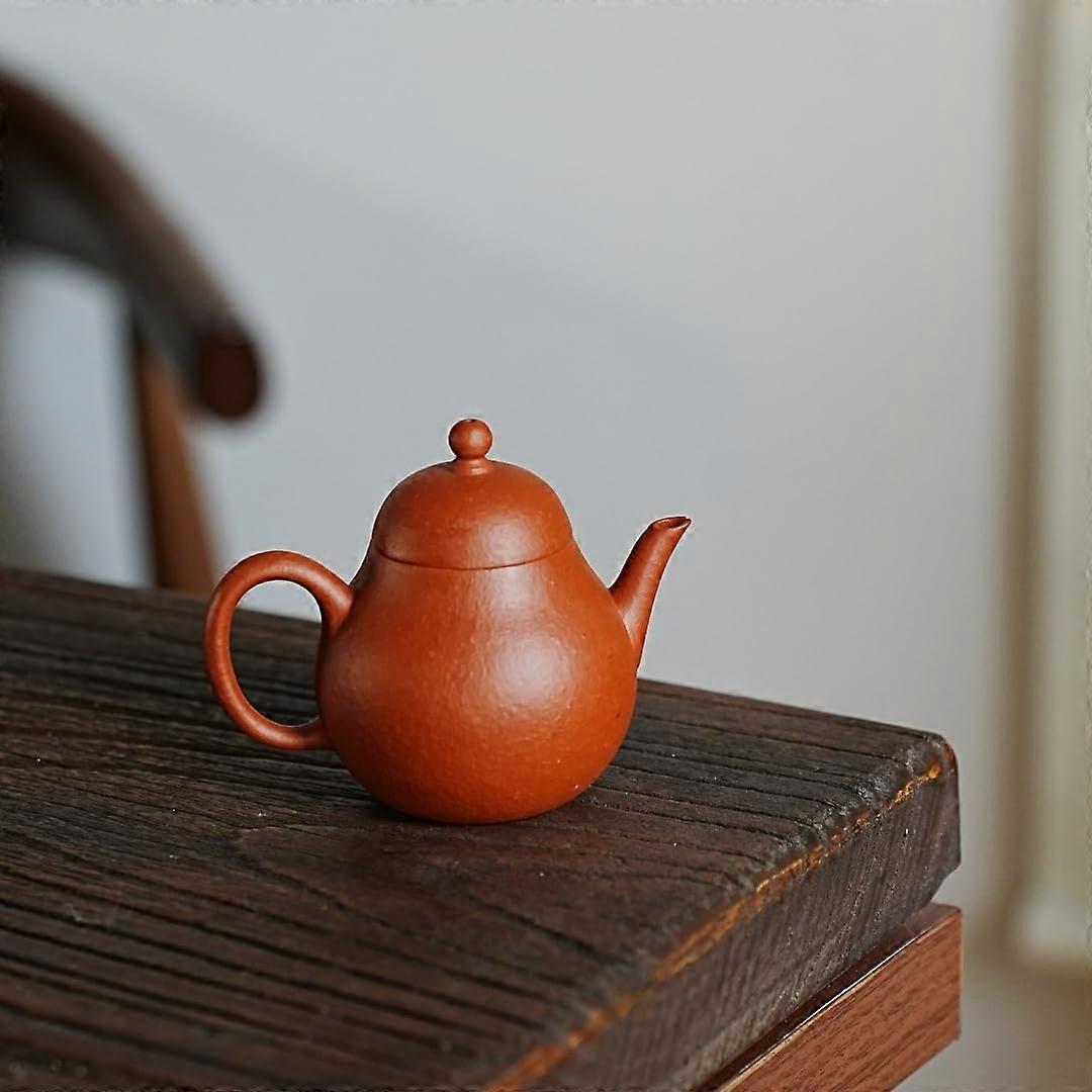Handmade Yixing Zhuni Clay Teapot 100ml Pear Shape – Traditional Chinese Teaware for Flavor and Heat Retention