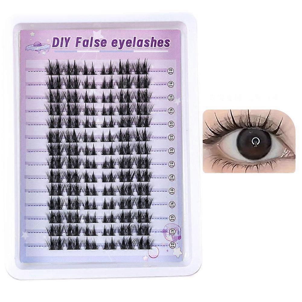 14-Row Handmade False Eyelashes for Natural Volume and Eye Enlargement, Reusable Lightweight Strip for Daily and Stage Makeup