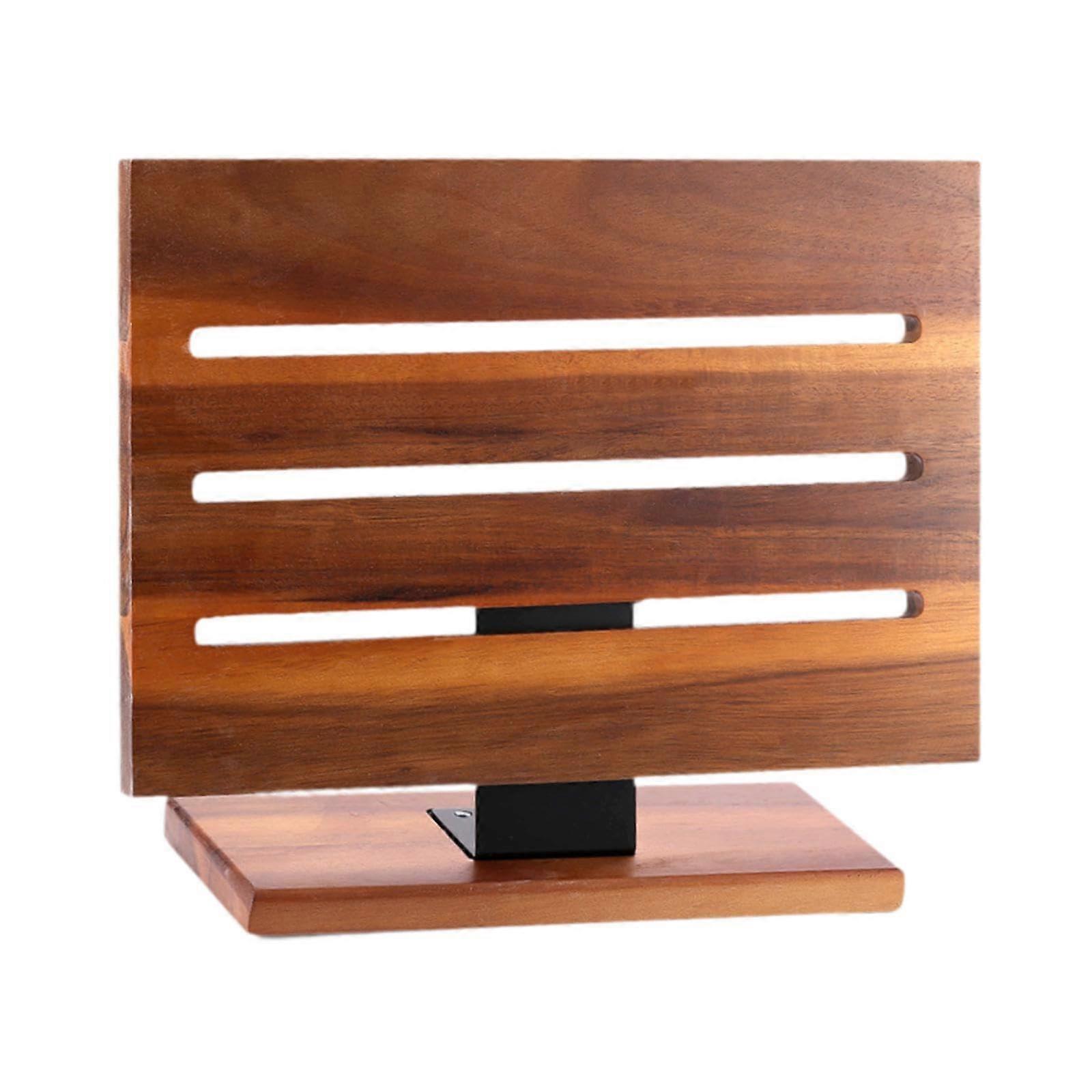 Wooden Knife Block Holder with Foldable SpaceSaving Design and Large Kitchen Organizer Capacity