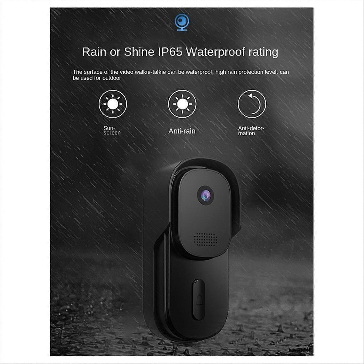 Campainha visual HD 1080p de 7 polegadas Graffiti Wifi campainha inteligente