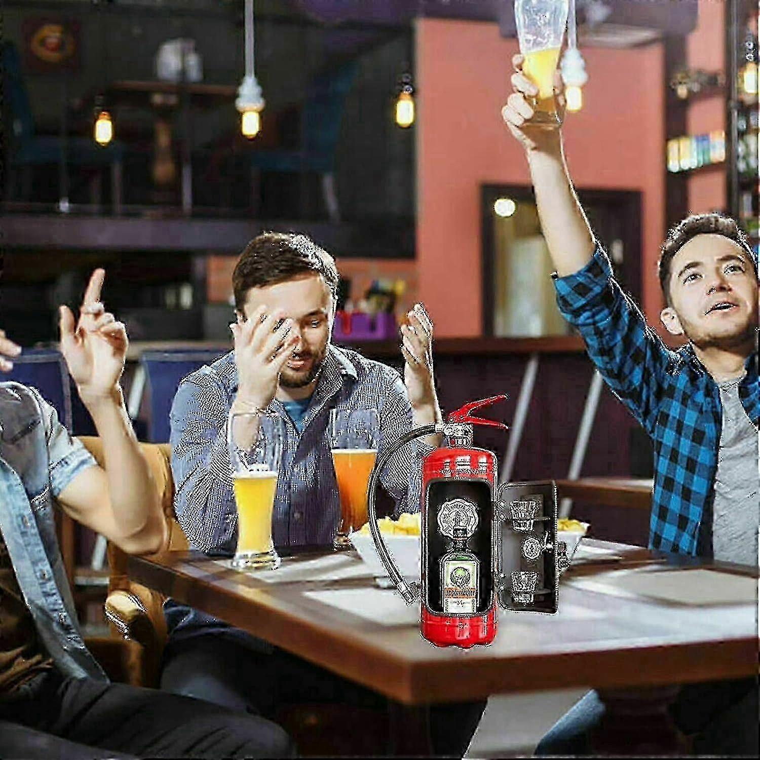 מטף כיבוי מיני בר קופסת יין, חידוש ליקר ארון יין קופסאות אחסון כבאי מתנות לגברים קישוט הבית