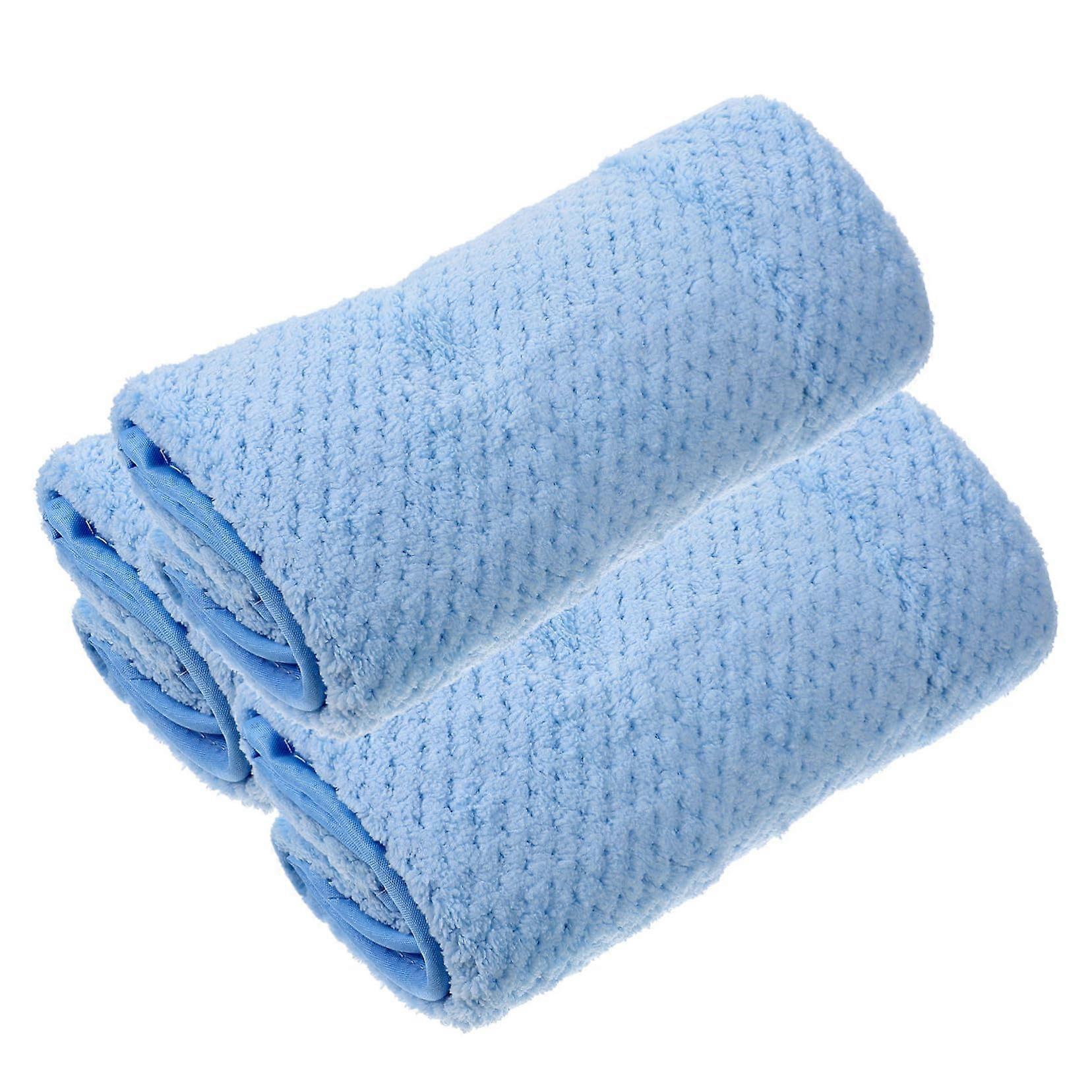 3PCS Cotton Face Towels Ultra Absorbent Wash Cloths Quick Dry Gentle Skin Texture Pineapple Check Pattern