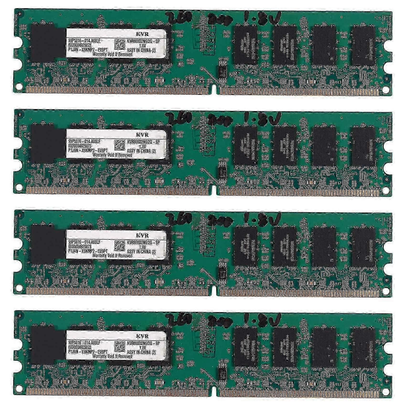 4x 2GB DDR2 PC2-6400 800MHz 240-pin DIMM Memory RAM for Intel & AMD Desktops