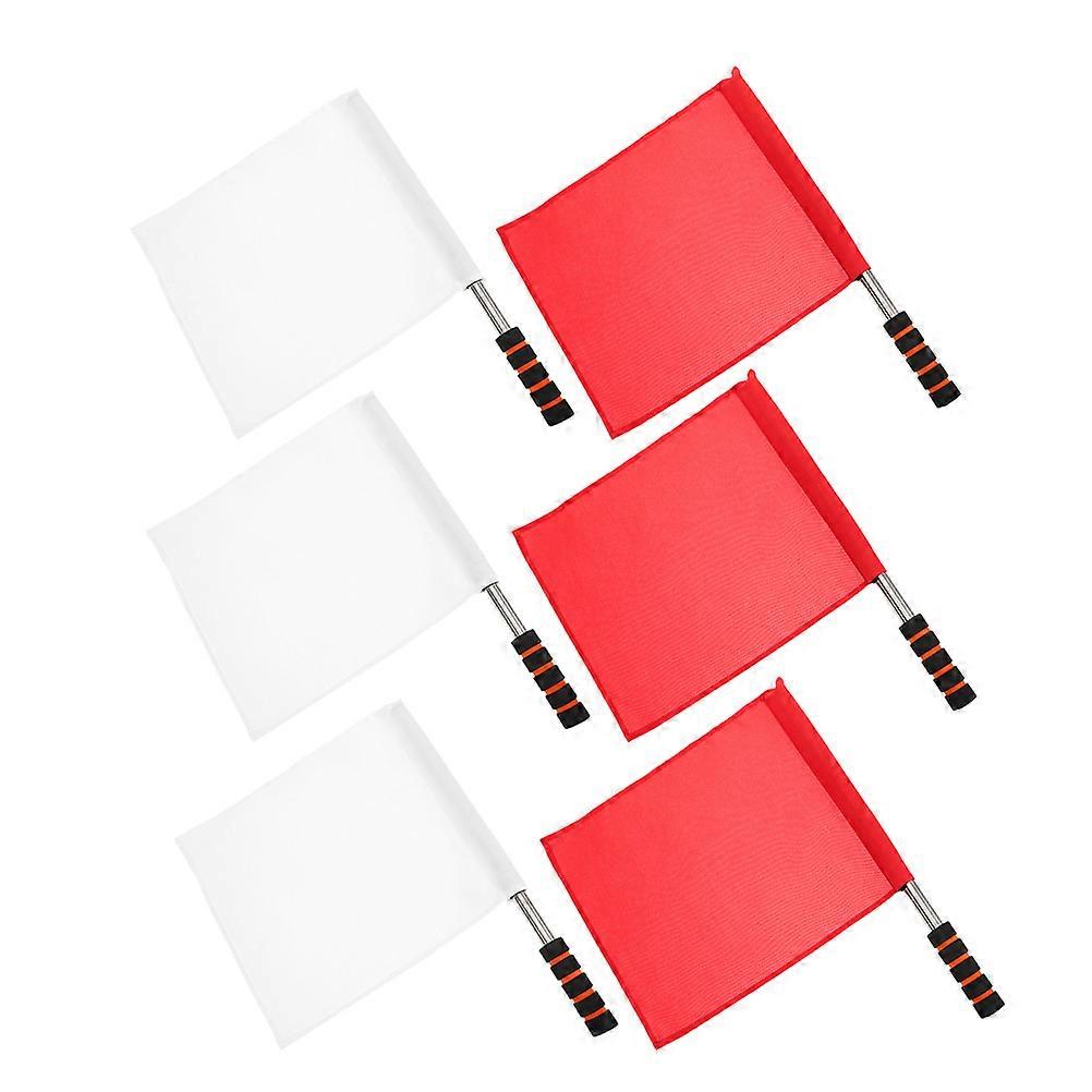 Soccer Referee Flags Linesman for Outdoor Use 6Pcs High Visibility