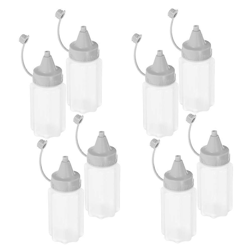 Kitchen Squeeze Bottles for Oil Dispensing 8Pcs Reusable Plastic Condiment Bottles