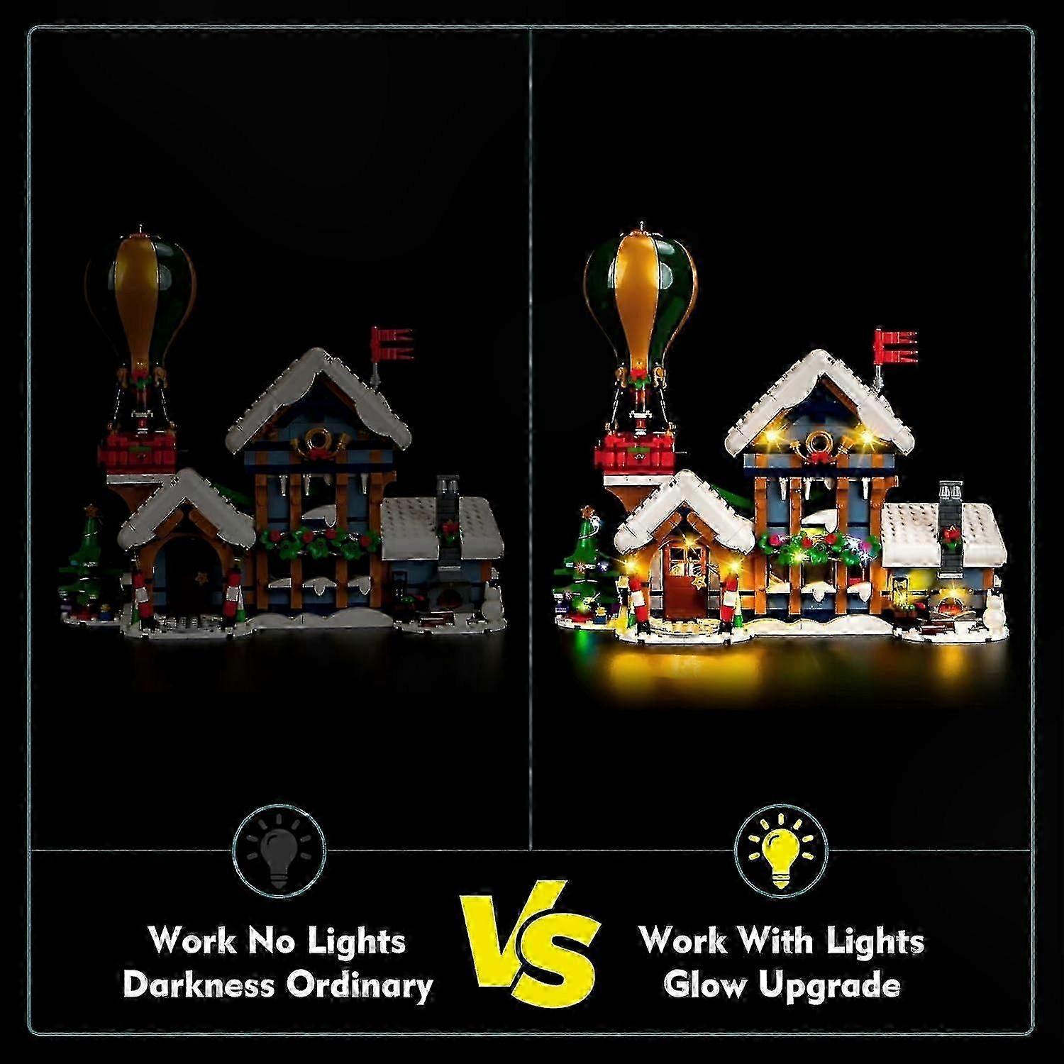 Lighting Kit Compatible with  Santa's Post Office, Accessories for  10339 Set, Upgraded LED Lights Only (No Models Included)