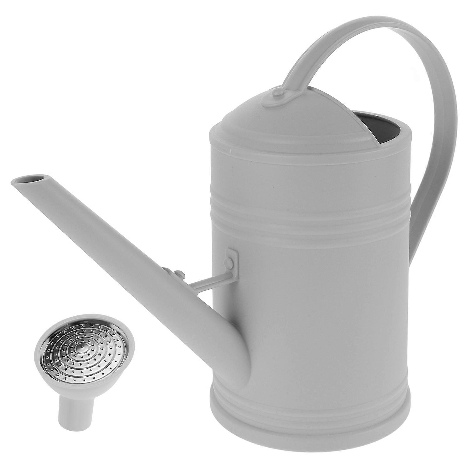 Handheld White Watering Pot for Flower Watering Plastic Material