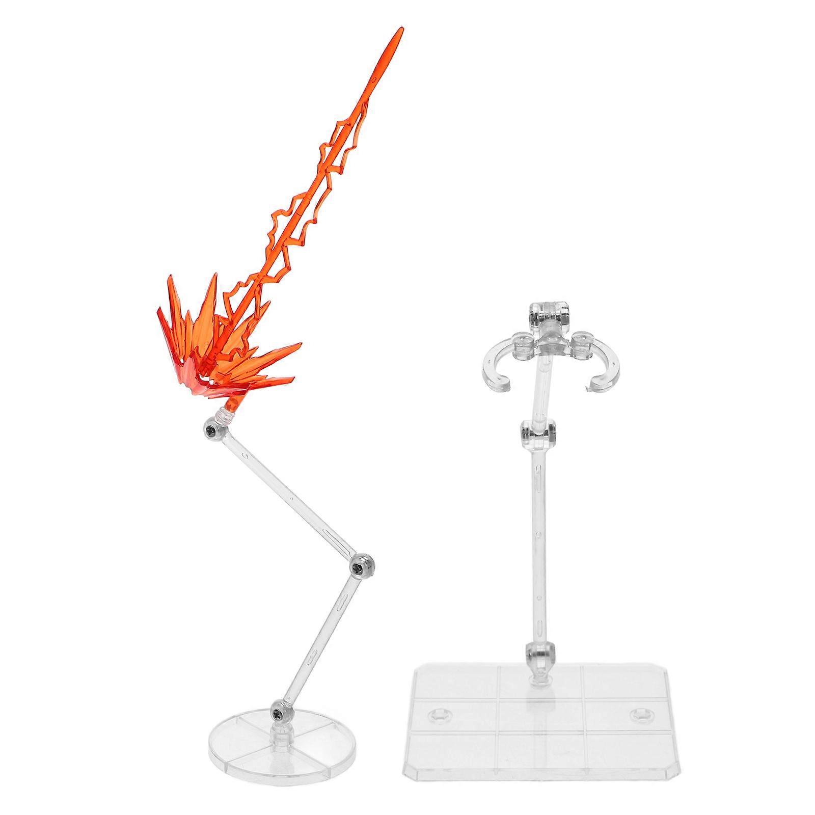 Action Figure Energy Display Stand with Effect 1Set Red Plastic Design