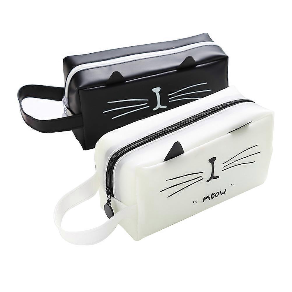 Pencil Pouch Cat Kitty Organizer Bag for Storage 6Pcs Assorted Color