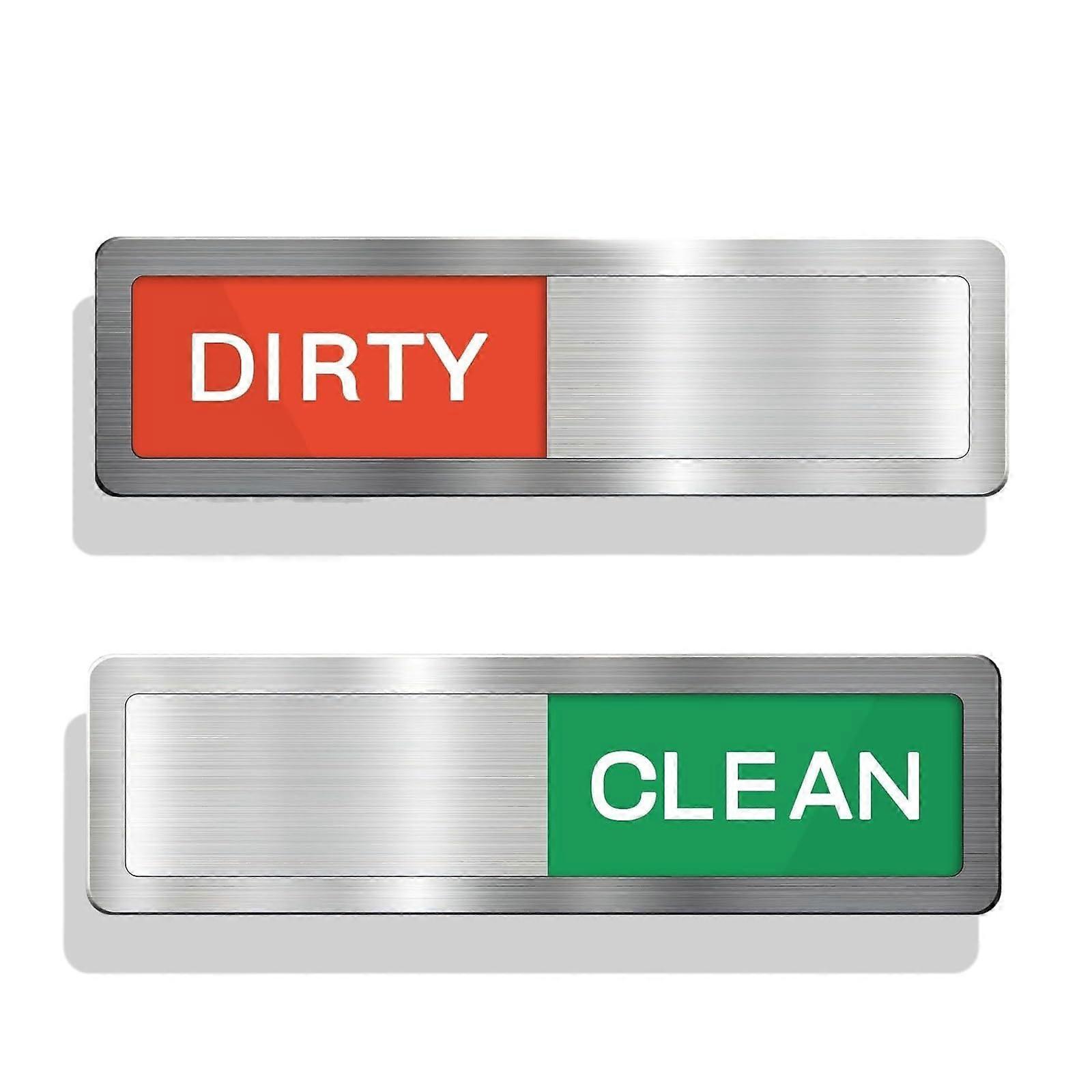 Dishwasher Magnet Clean Dirty Sign with Clear Color Status, Durable Thick Design, Soft Magnetic Backing