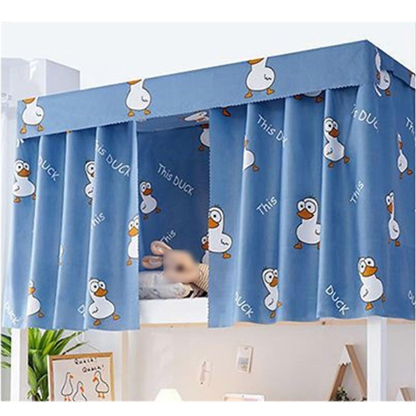 Bunk Bed Privacy Curtains Blackout Light Blocking for Dorm Loft Bed Easy Install Durable Fabric