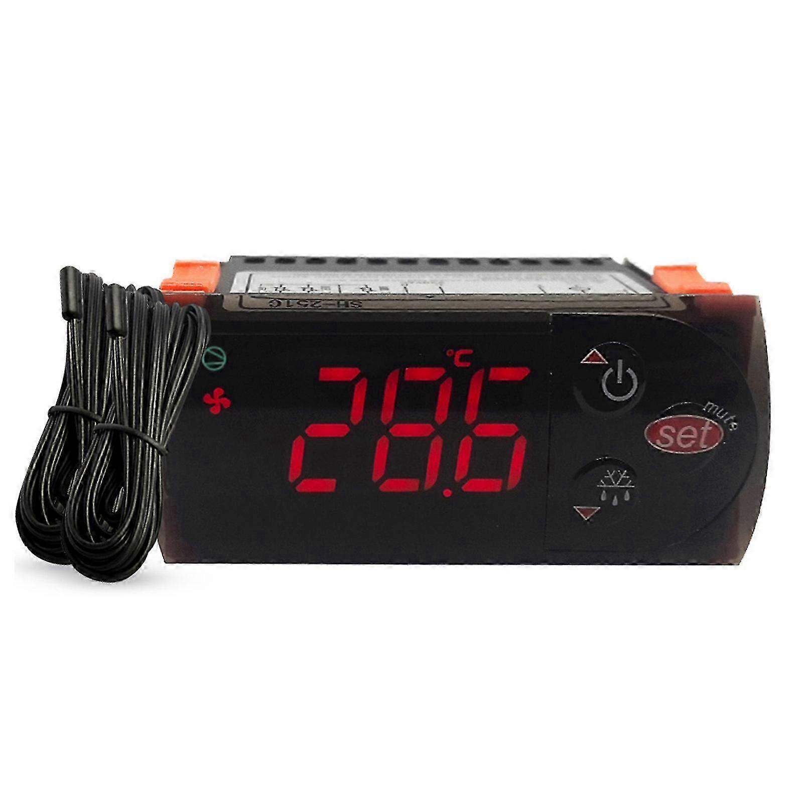 Dual-Sensor Cold Storage Thermostat with Heating/Cooling Modes & LCD Display