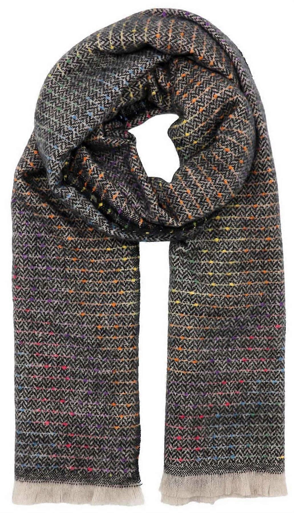 Zelly Speckled Winter Weight Scarf - Black