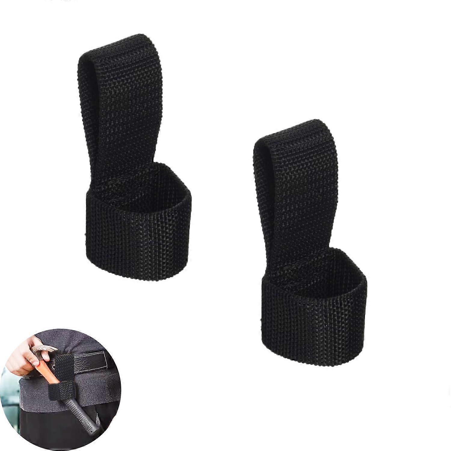 2 Pack Heavy Duty Hammer Belt Holder with Secure Nylon Loop for Tools, Camping and Work