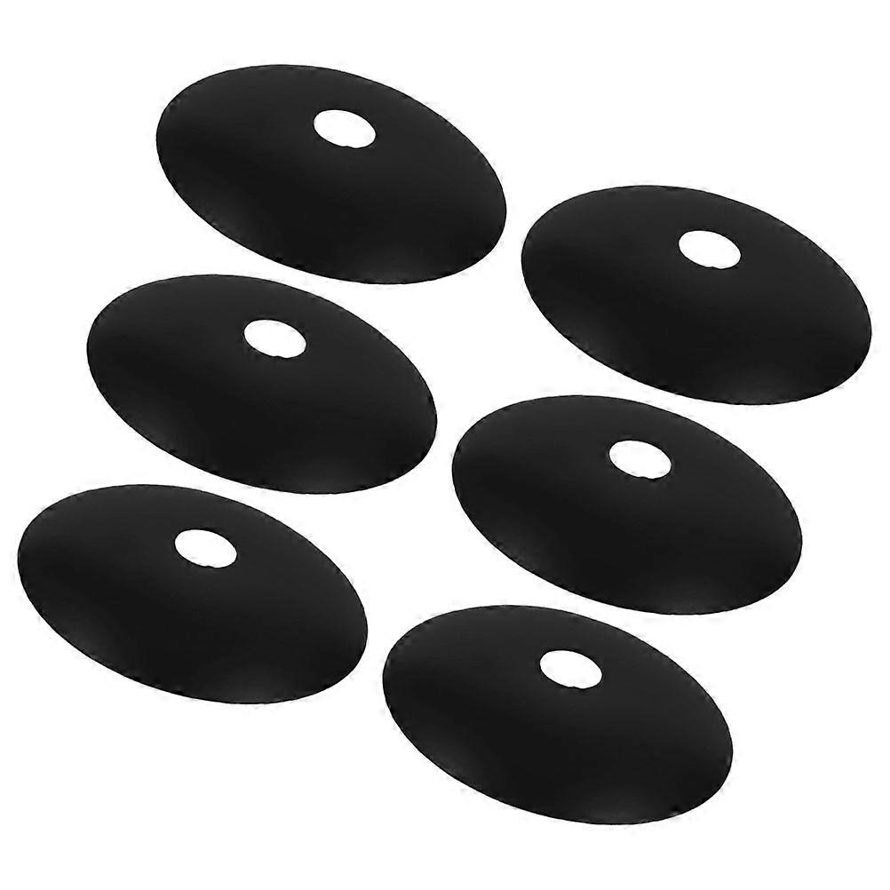 Black Fixture Cover for Ceiling Light Canopy 6Pcs Set