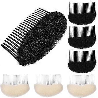 Haarkam met sponsvorm voor het stylen van lang of dik haar. Gemakkelijk te gebruiken. Acryl, diverse kleuren, 6 stuks.