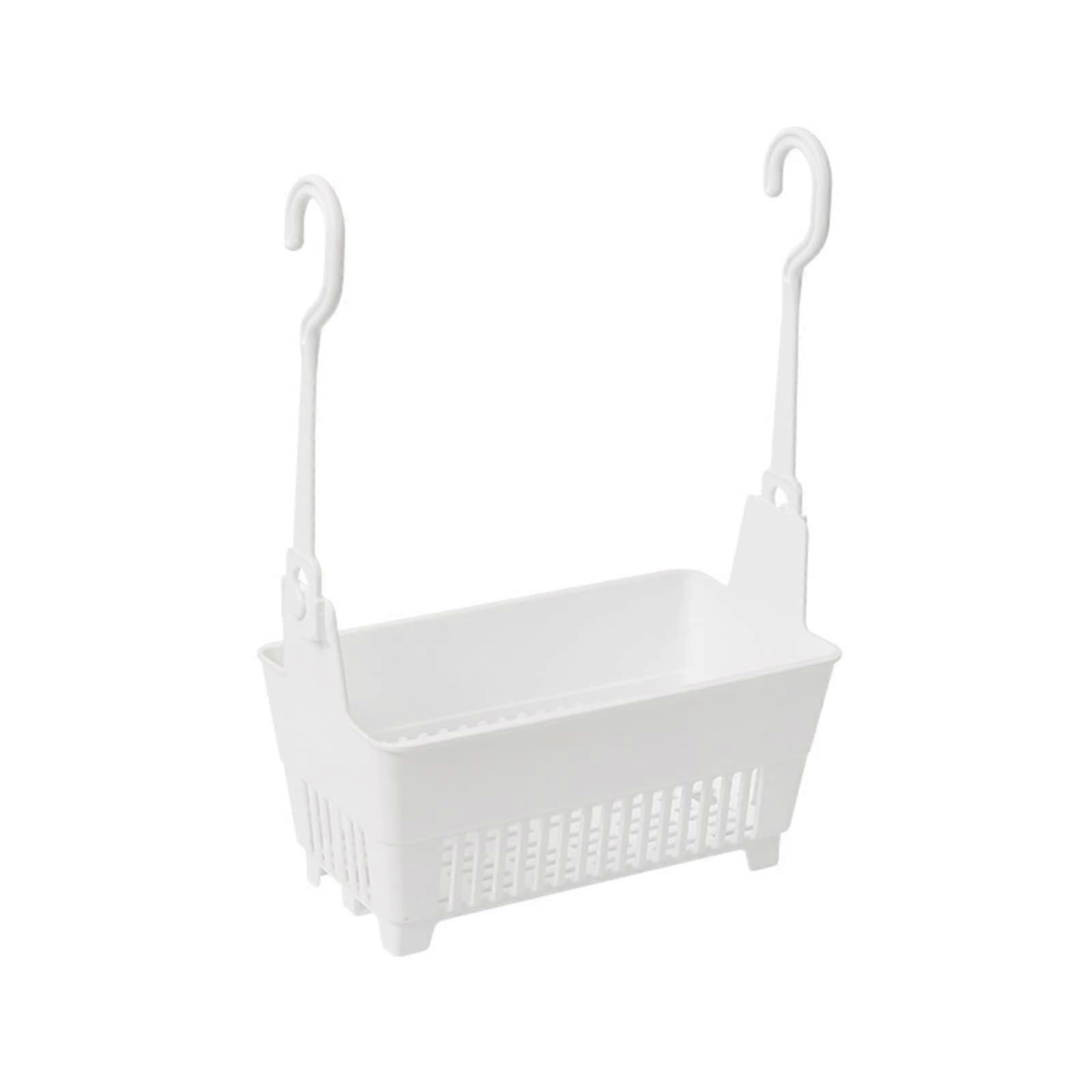 Shower Storage Basket with Hooks, SpaceSaving Stackable Bathroom and Kitchen Hanging Organizer