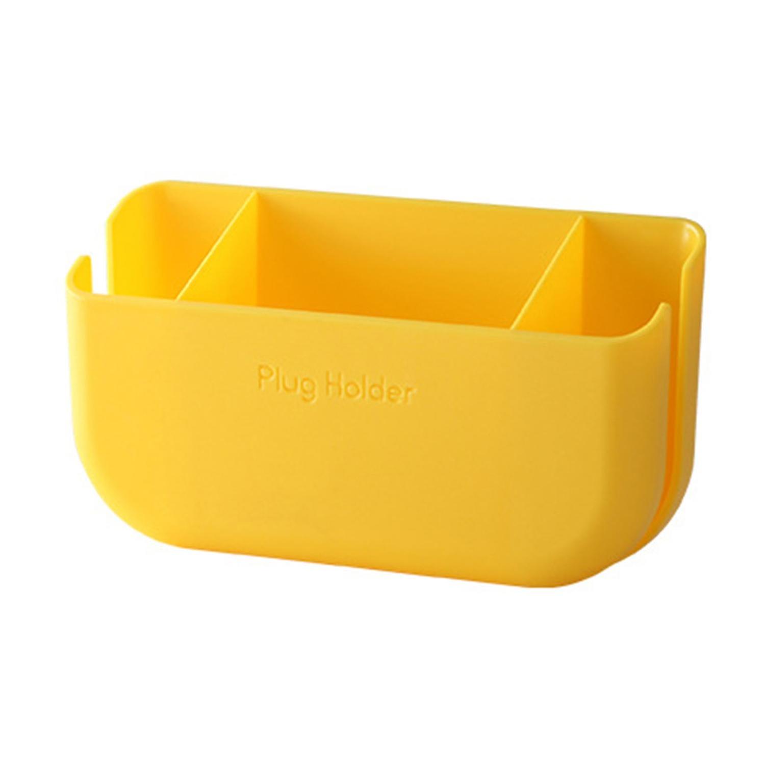 25-26 Space Saving Storage Box Large Caliber ABS Wall-mounted Three-compartment Storage Case for Kitchen